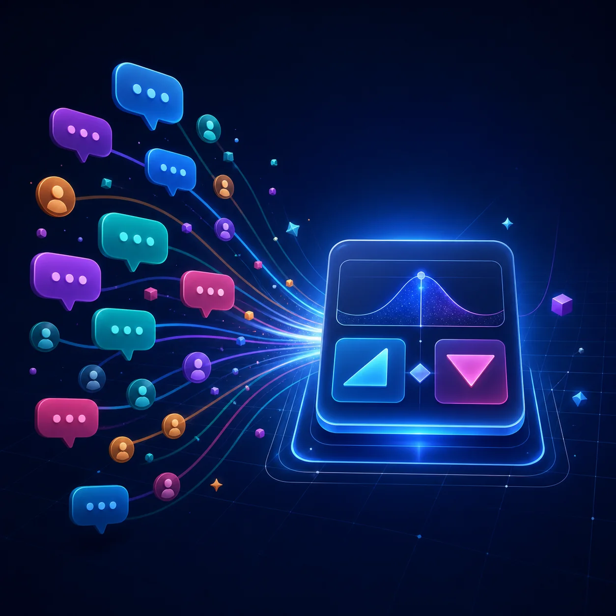Community conversations converging into a two-outcome prediction market