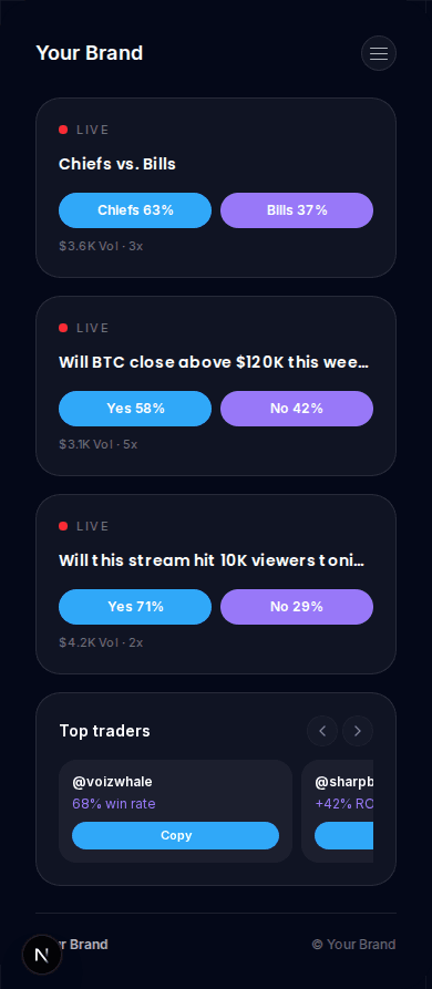 Branded platform preview