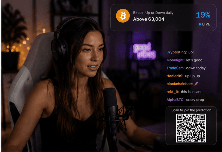 Widget format on a live stream